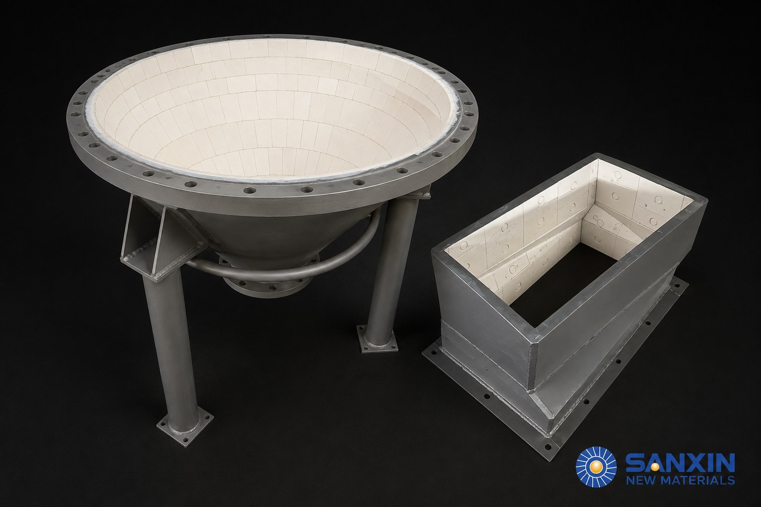 Sanxin ceramic-lined hopper illustration